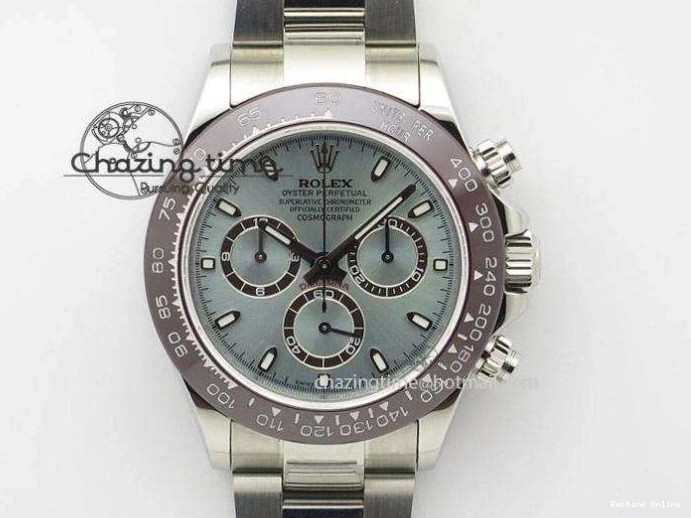0213 DAYTONA 116509 SS OMF BEST EDITION GRAY BLACK DIAL ON SS BRACELET A7750 (SLIM MOVEMENT) Trendy 1805